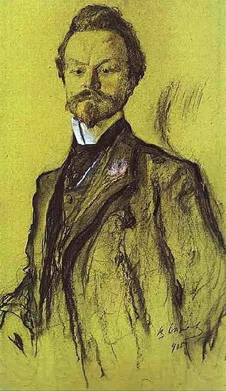 Valentin Serov Portrait of the Poet Konstantin Balmont Spain oil painting art